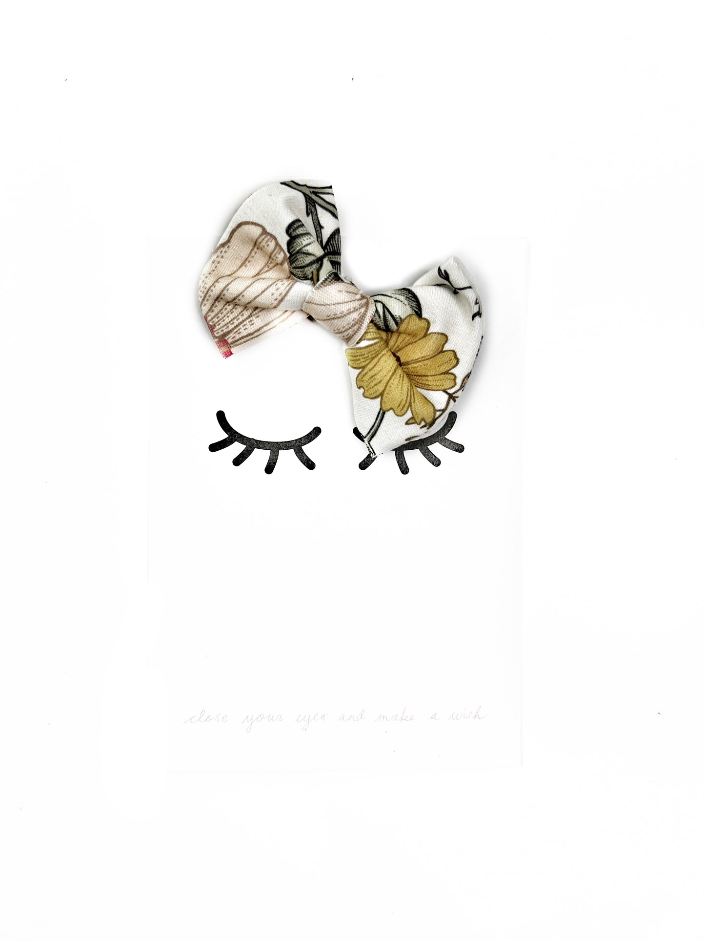 Sofortverkauf Bow Hair Clip Vintage Flowers