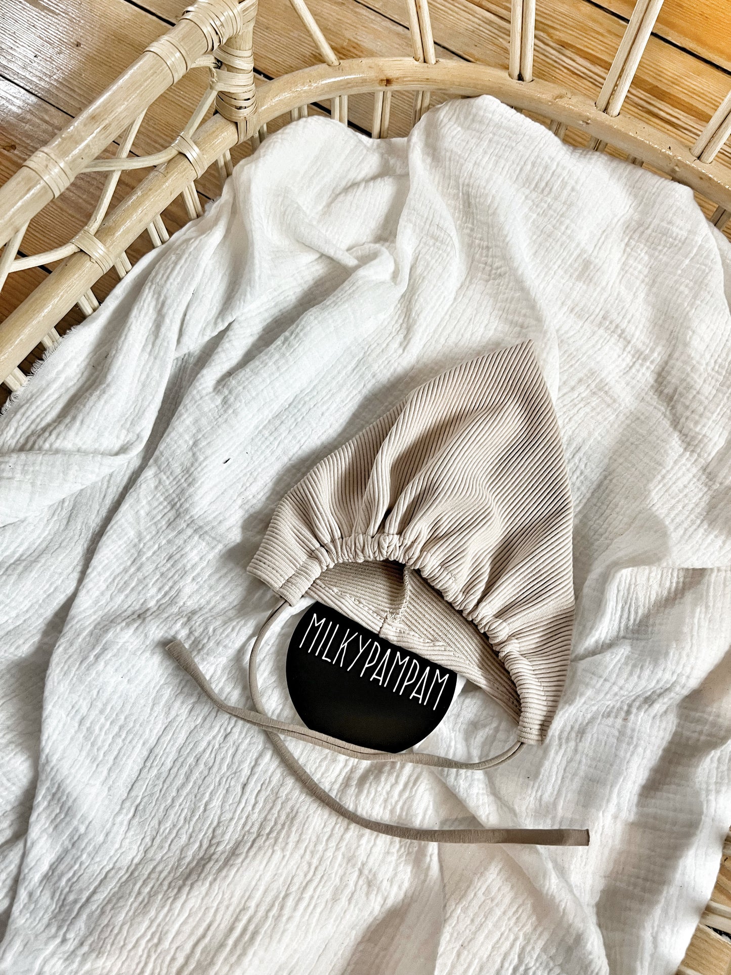 Size 2: 45-50 cm Sofortverkauf Pixie Mütze Ottoman Sand