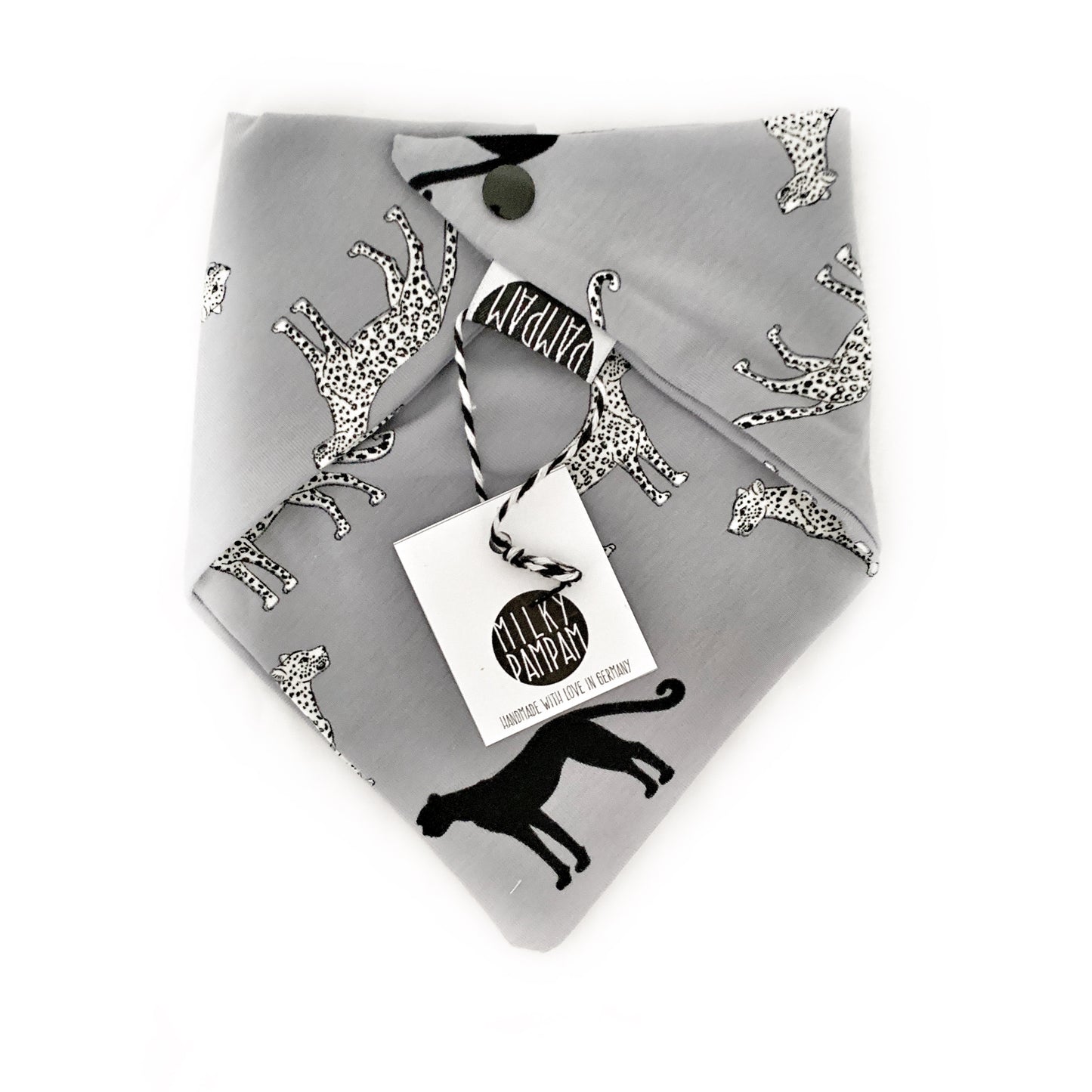 Sofortverkauf Simple Bib Halstuch Grey Leopard