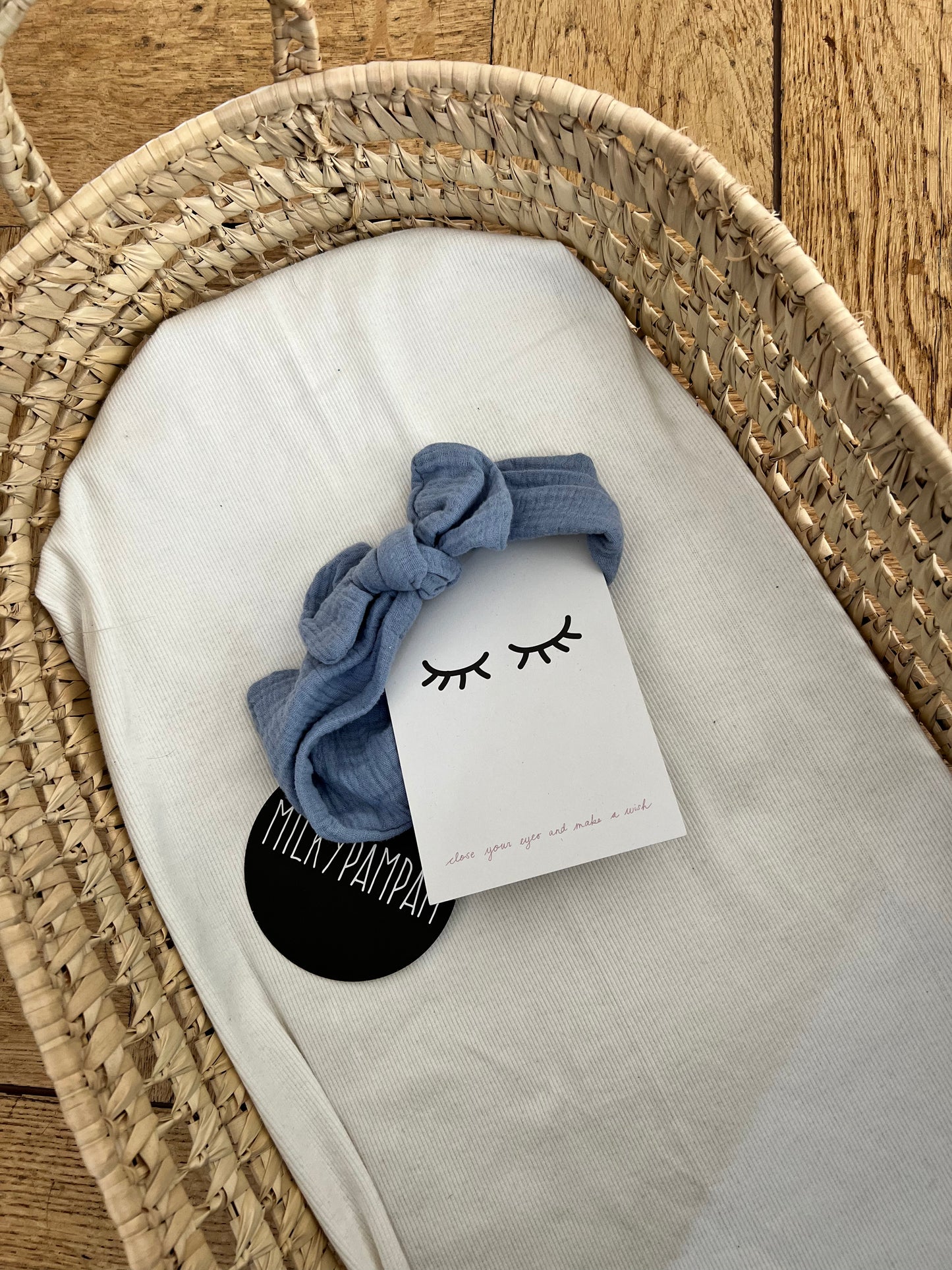 Size 1 : 43-50 cm Sofortverkauf Knot Bandana Musselin Blue