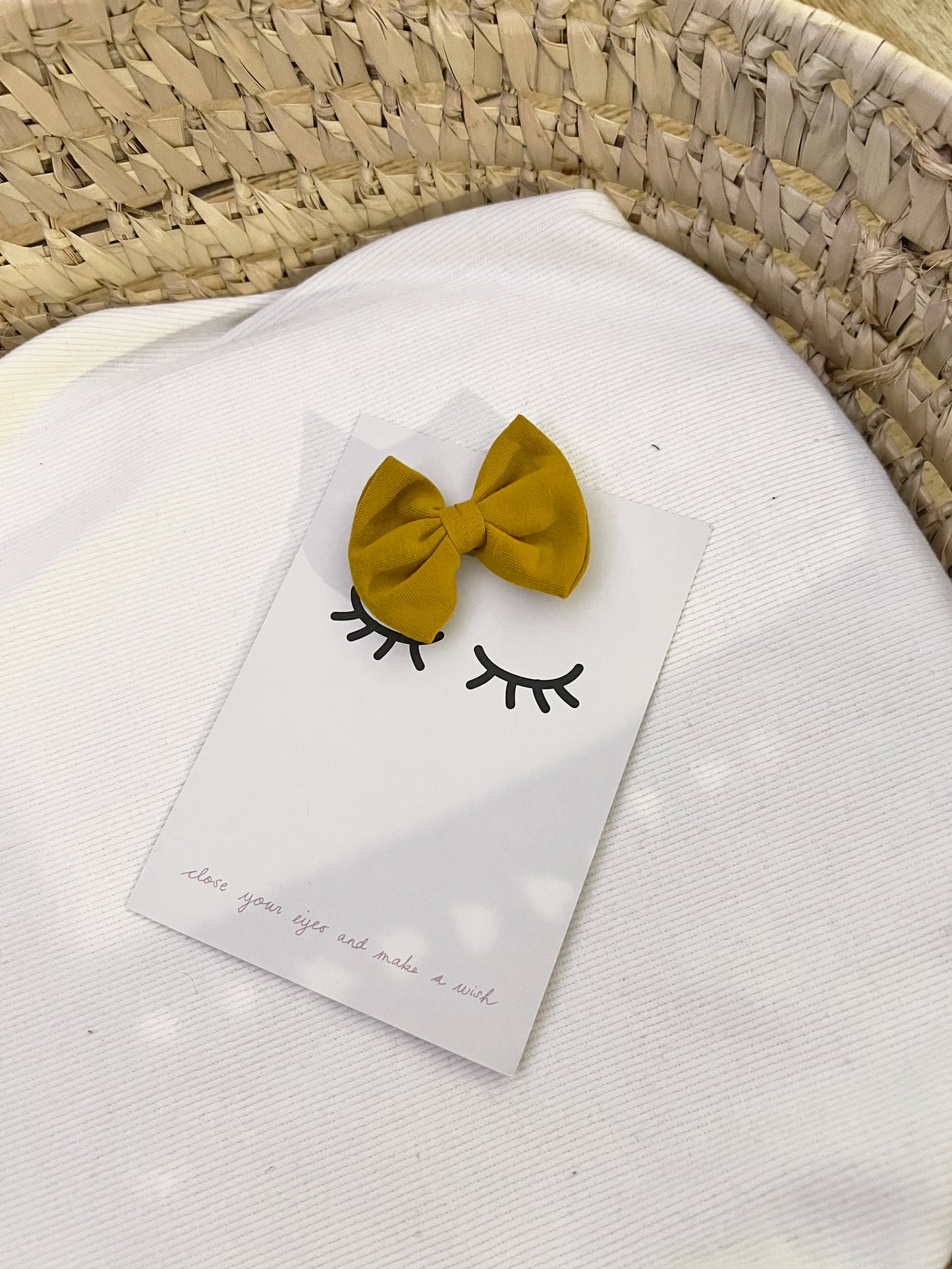 Sofortverkauf Bow Hair Clip Mustard