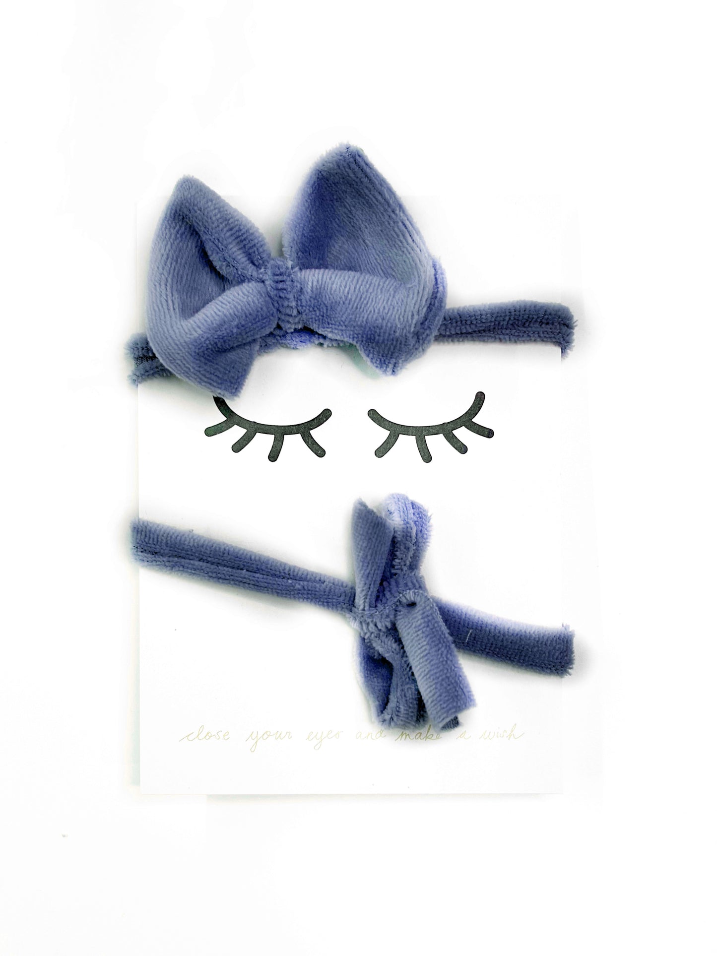 Sofortverkauf One Size Bow Hair Band Blue Velvet