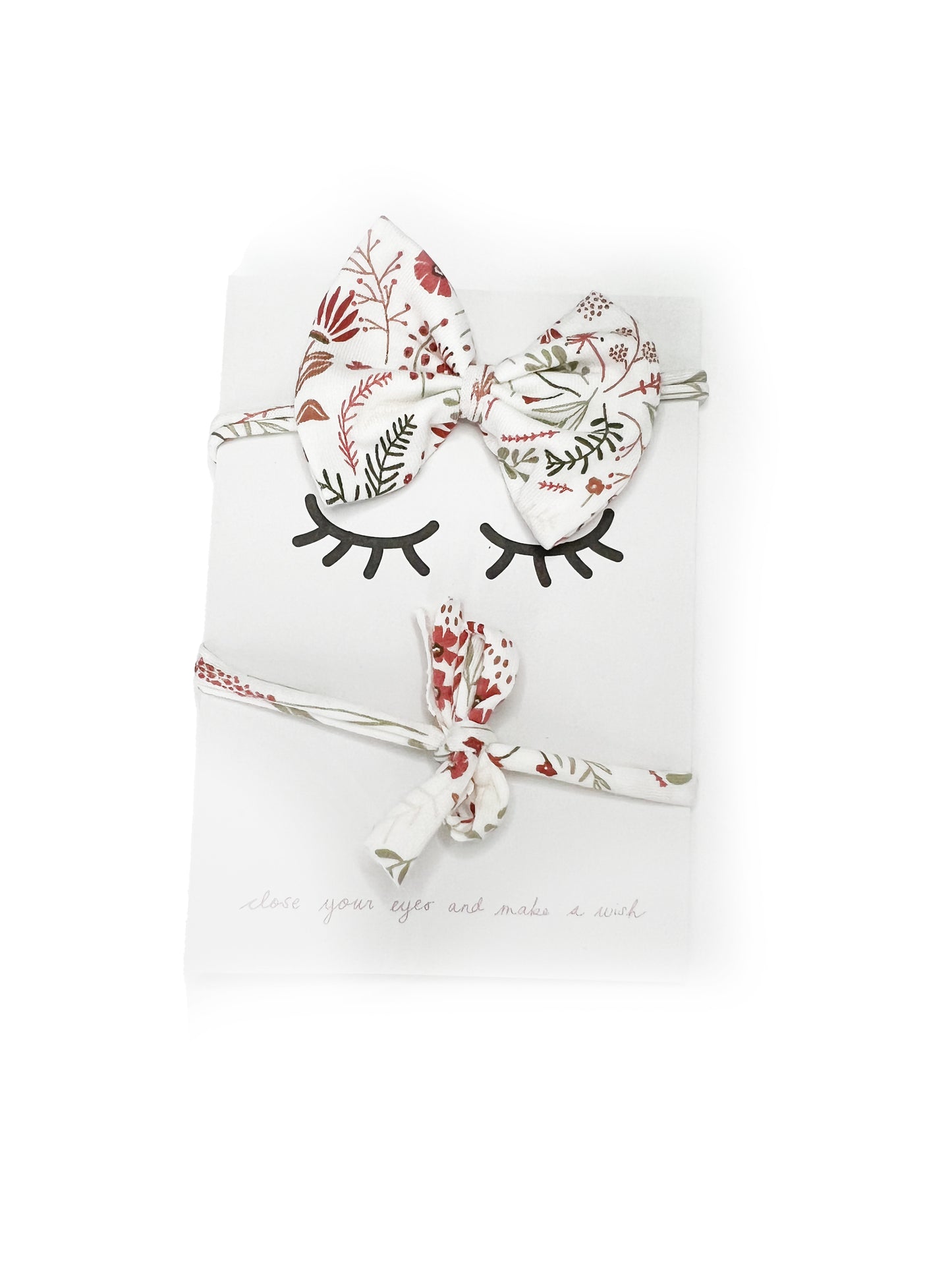 One Size Bow Hair Band Rose Wood Flowers