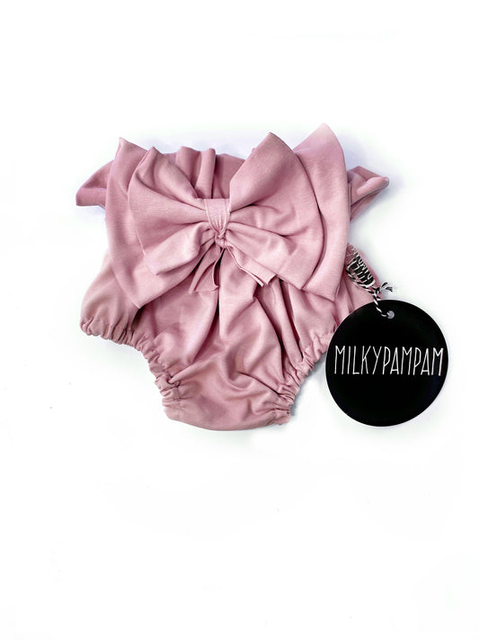 Size 0 56/62, Sofortverkauf Paperbag Bloomers Dusty Pink  Double Bow