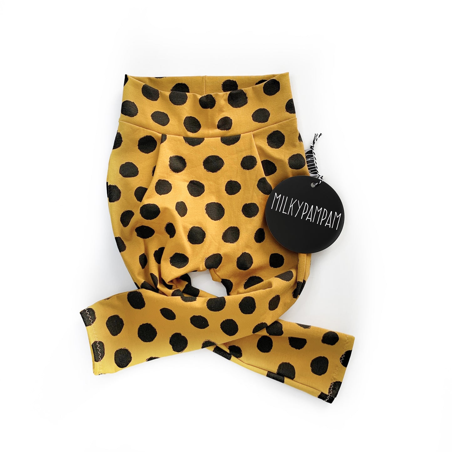 Size 0, 56/62 Sofortverkauf  Haremleggings Maxi Dots Mustard