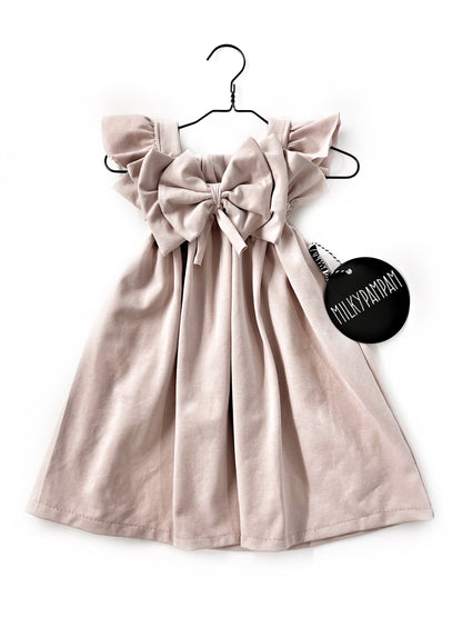 Paperbag Dress Frills Nude