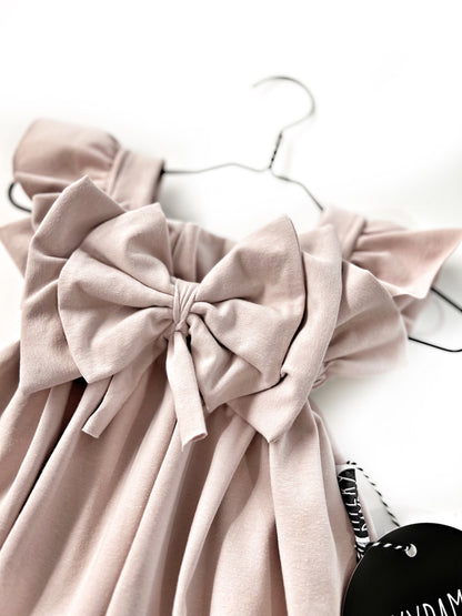 Paperbag Dress Frills Nude