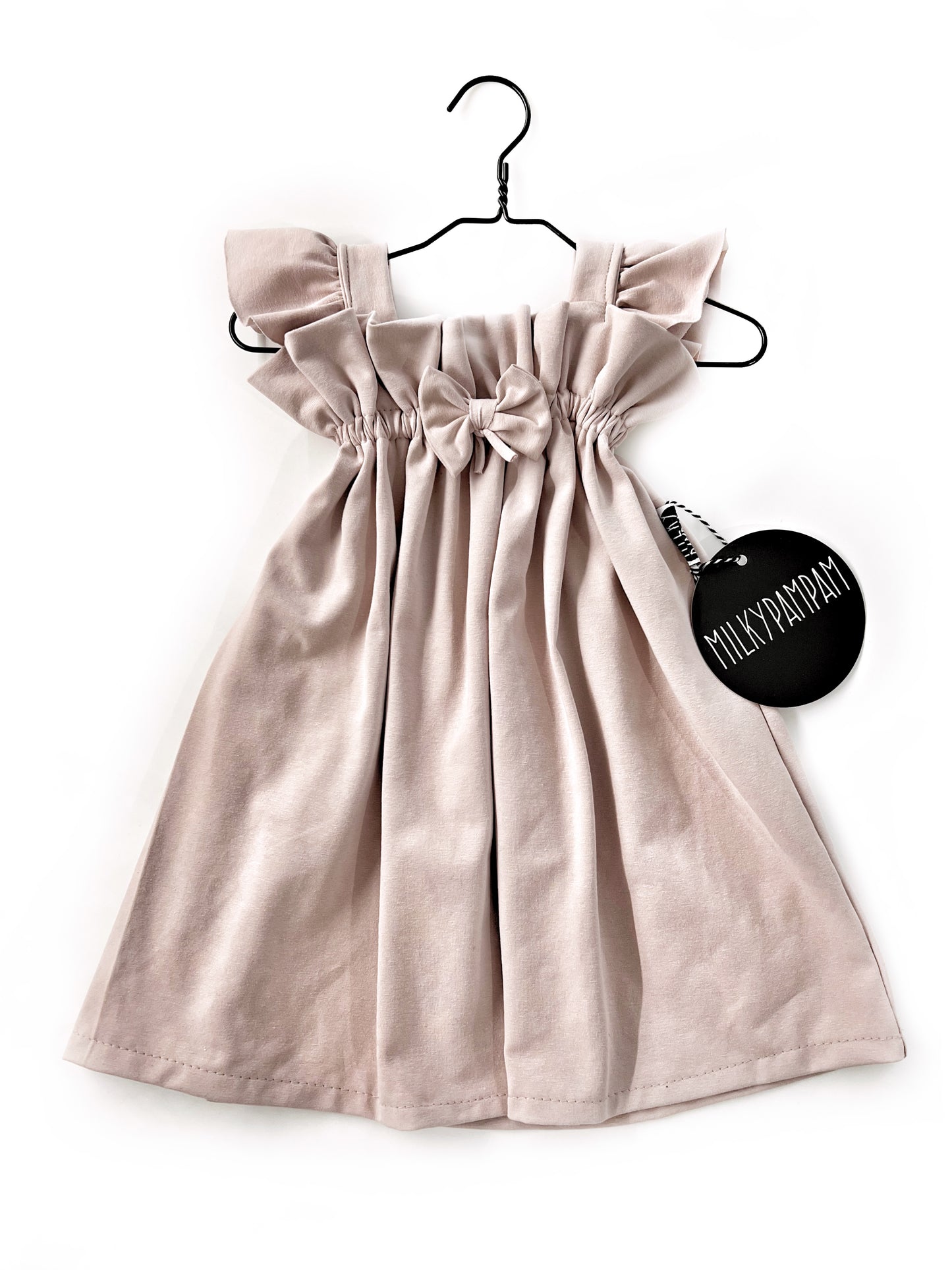 Paperbag Dress Frills Nude