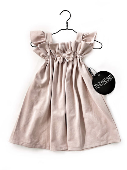 Paperbag Dress Frills Nude