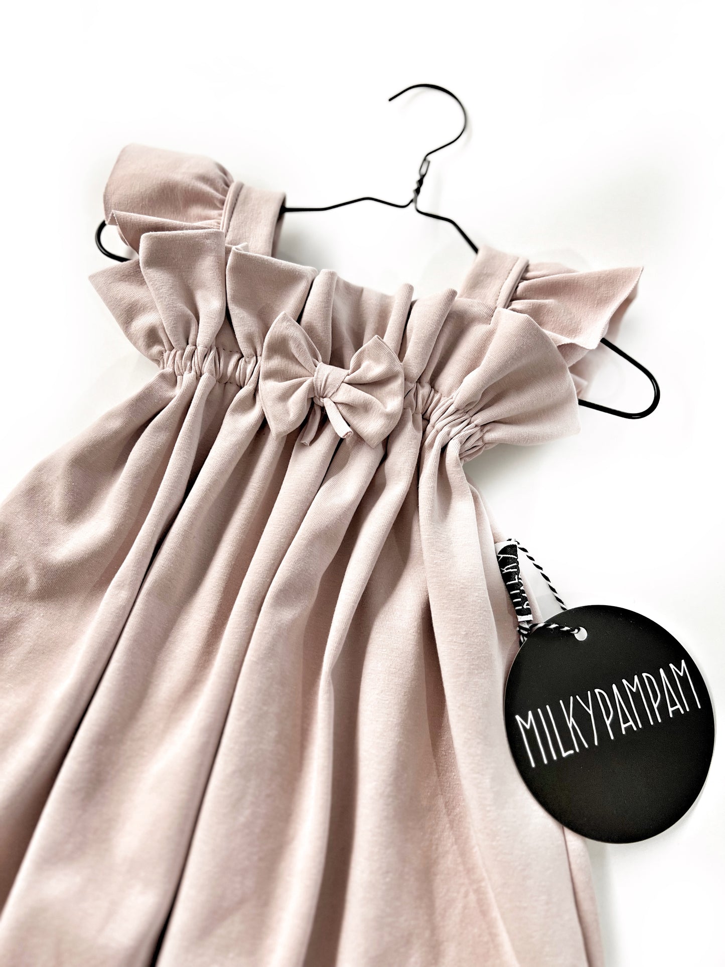 Paperbag Dress Frills Nude