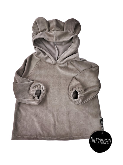 Hoodie Body & Sweater  Taupe Velvet