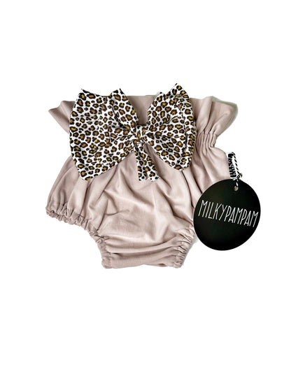 Paperbag Bloomers Nude + Baby Leopard