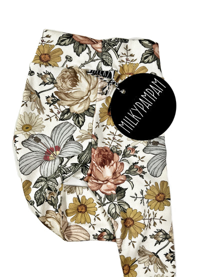 Leggings Rib Vintage Flowers