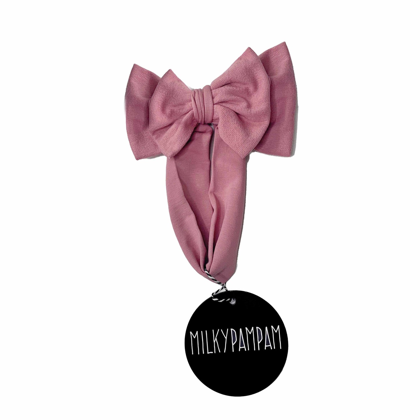 Size 3 : 50-55 cm Sofortverkauf Big Bow Bandana Dusty Pink French Terry