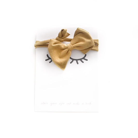 One  Size  Bow Hair Band Mustard