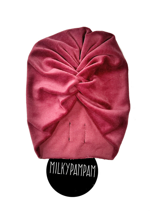 Size 2 : 45-50 cm Sofortverkauf Turban Minimal Red Velvet