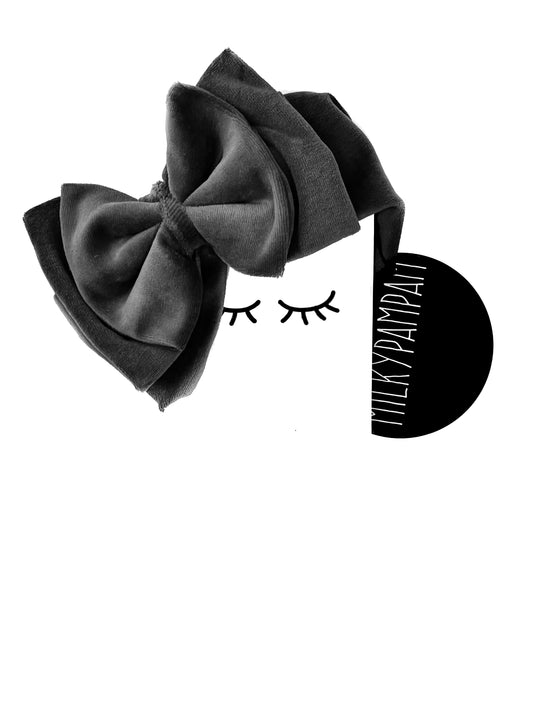 Size 1, 40-45 cm Sofortverkauf Double Bow Bandana Black Velvet