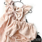 Paperbag Dress Nude Linen