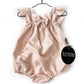 Paperbag Play Suit Nude Linen