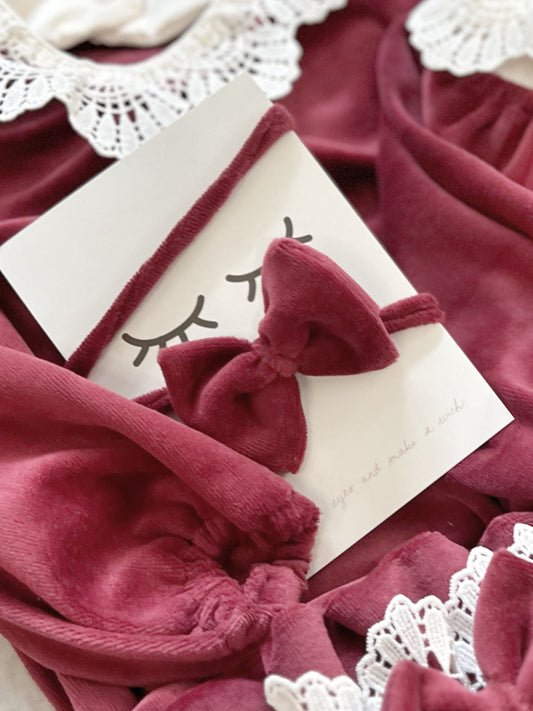 Sofortverkauf  One  Size  Bow Hair Band Red Velvet