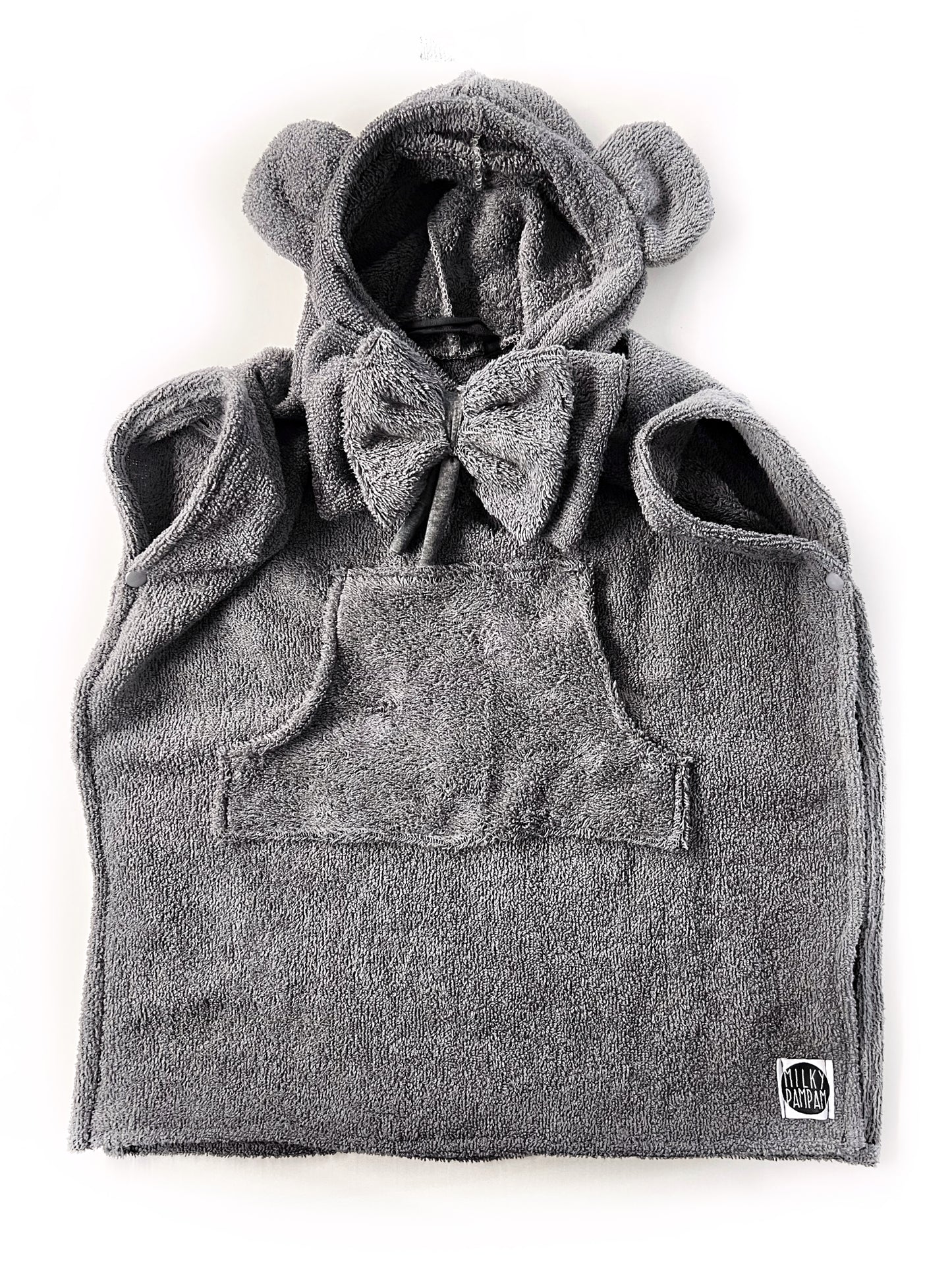 Poncho Frottee Grey