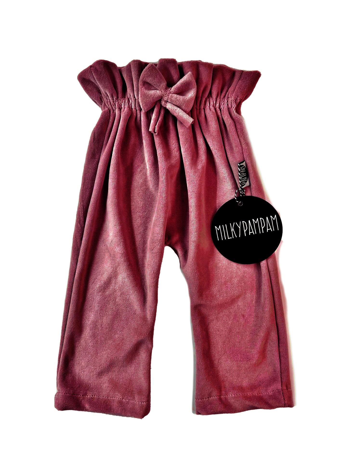 Flared Paperbag Pants Red Velvet