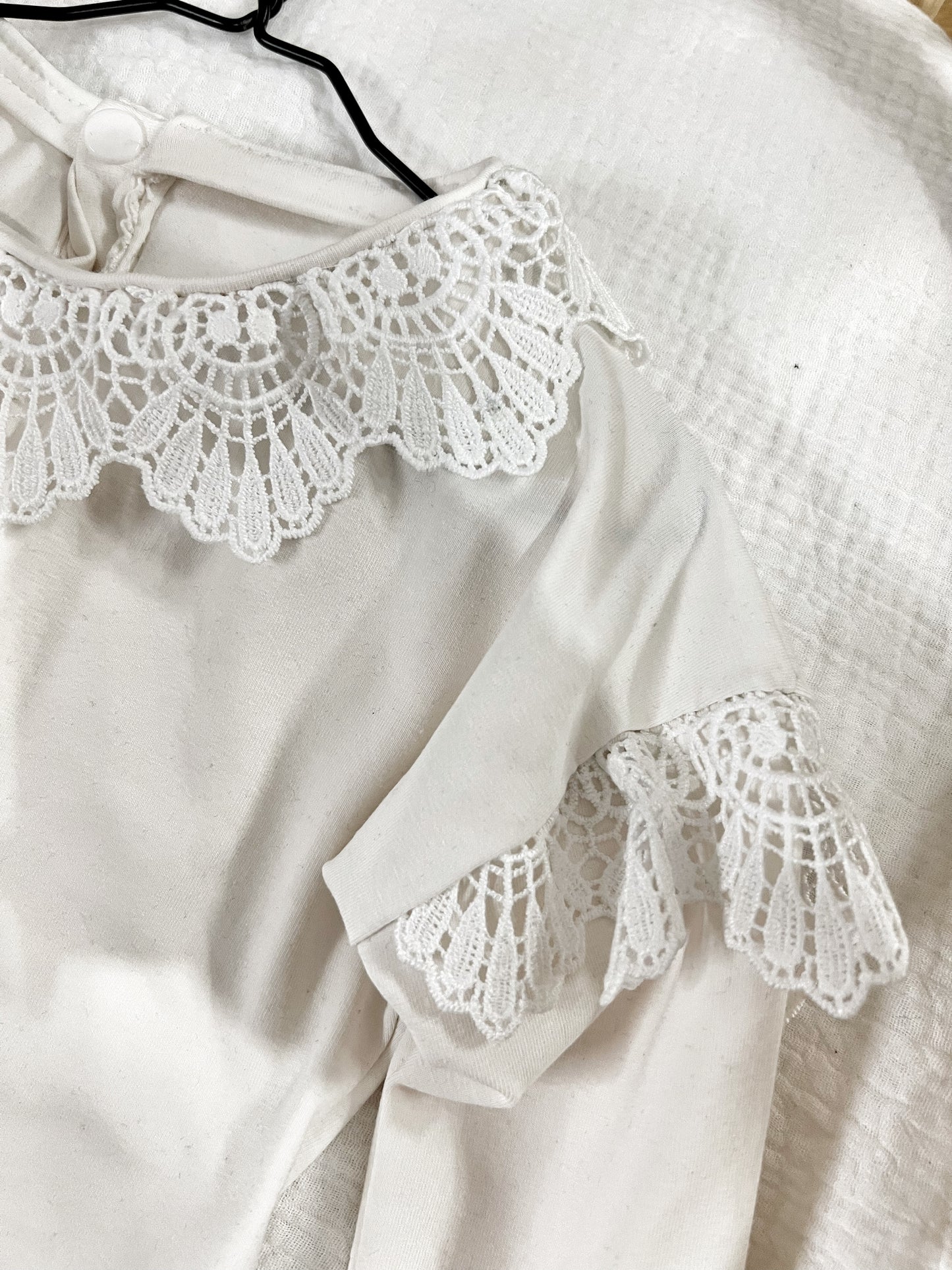 Grace Long Sleeve Shirt  Cream Lace