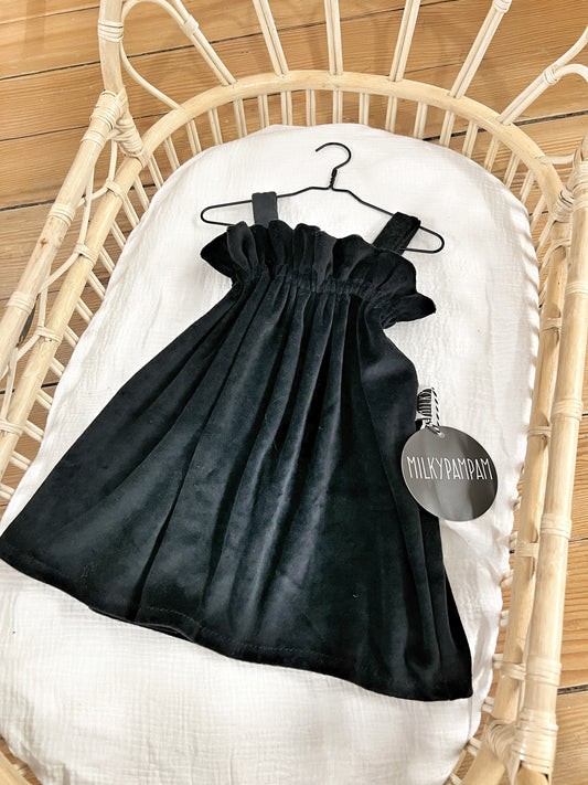 Paperbag Dress Black Velvet