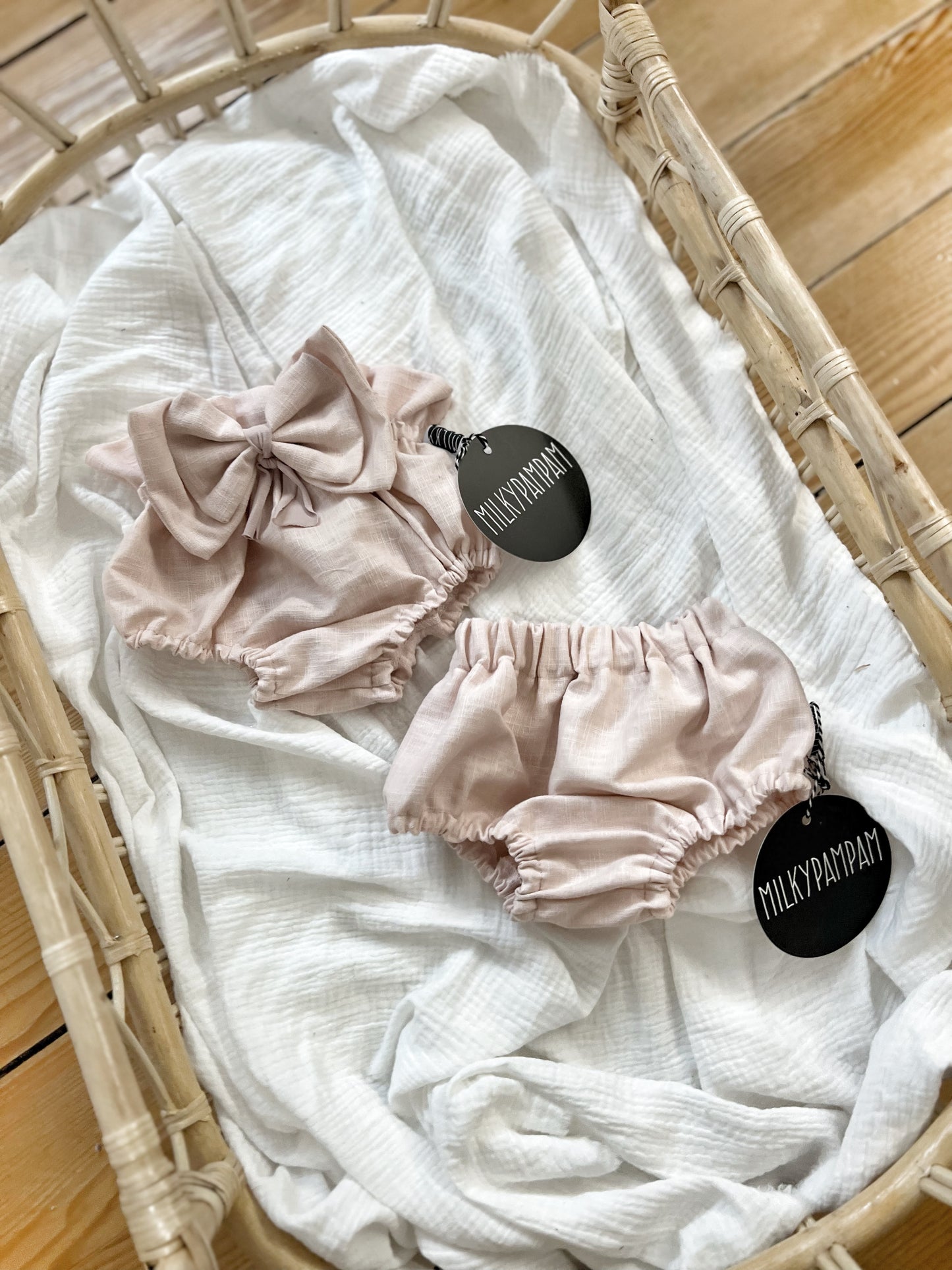 Paperbag Bloomers Nude Linen