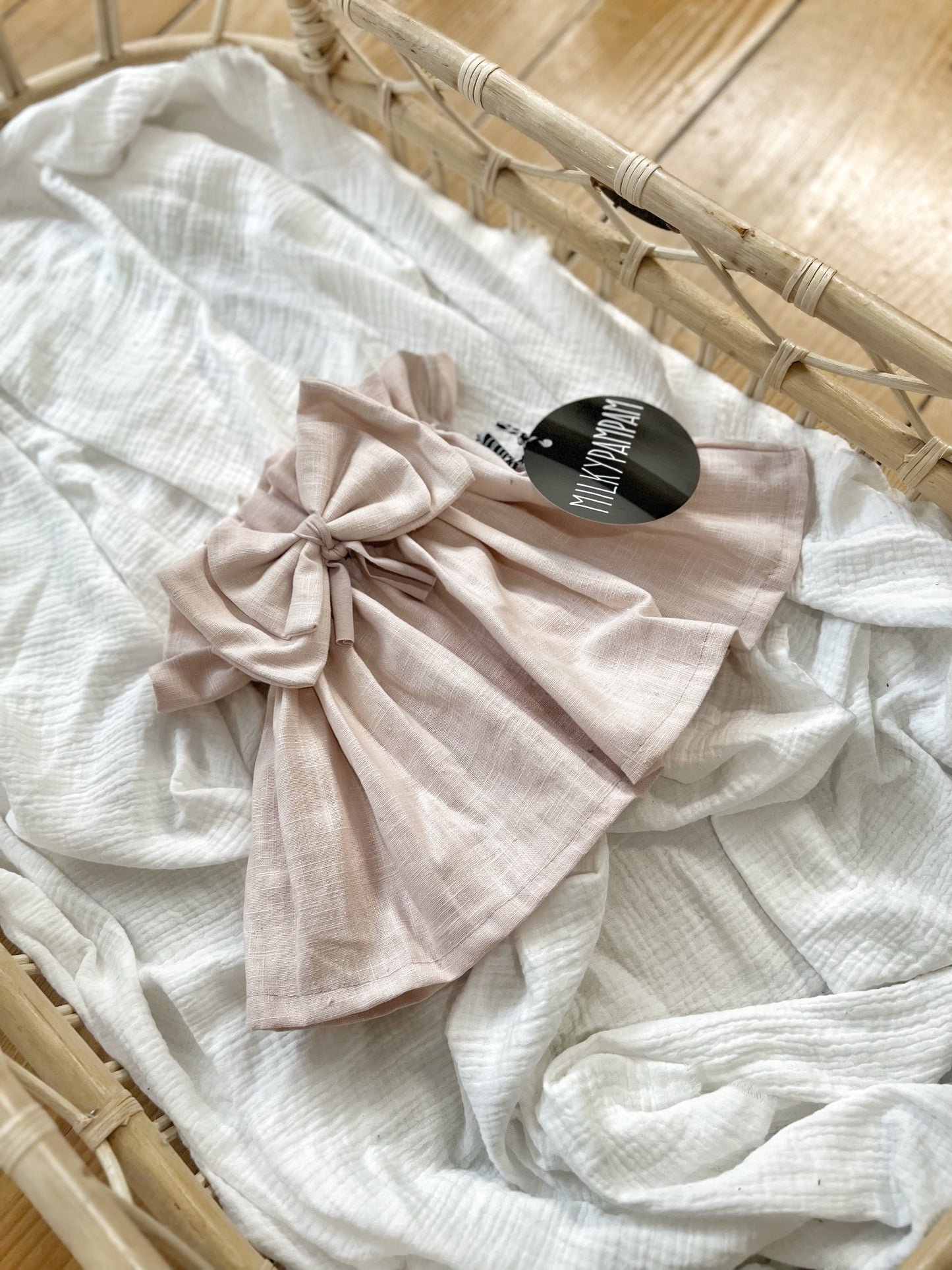 Paperbag Skirt Nude Linen