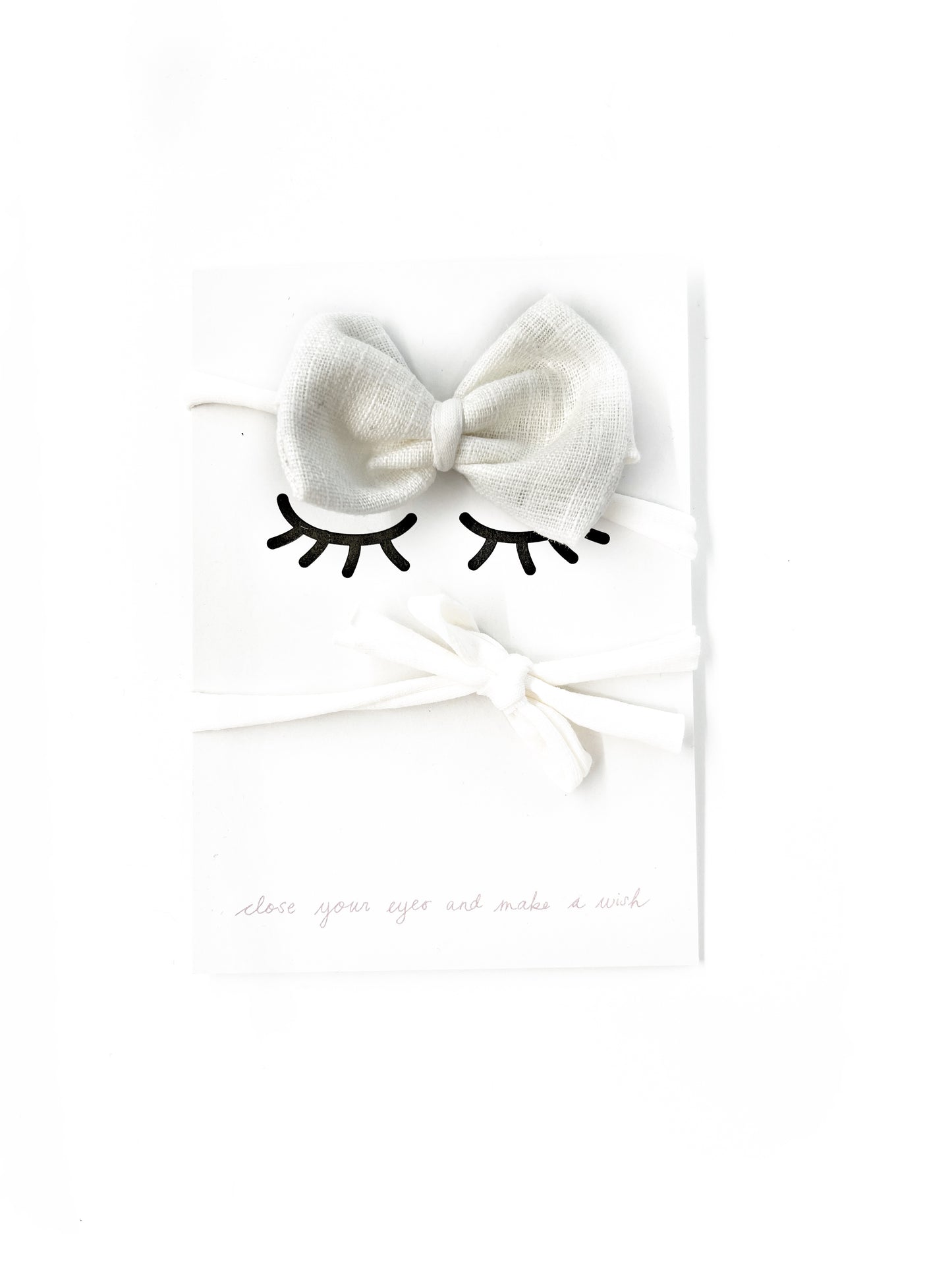 Sofortverkauf  One  Size  Bow Hair Band Cream Linen