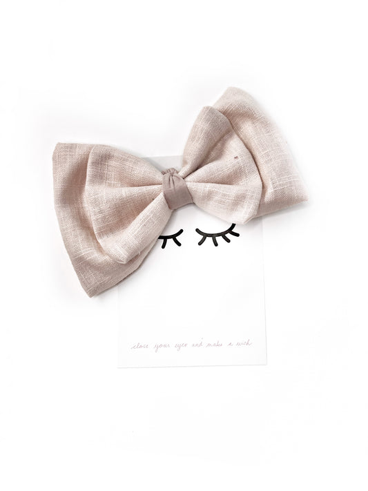 Sofortverkauf  Double Bow Hair Clip Linen Nude