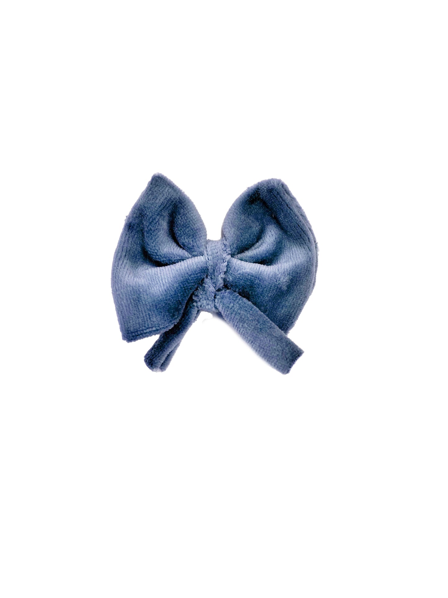 Snap On Bows Blue Velvet