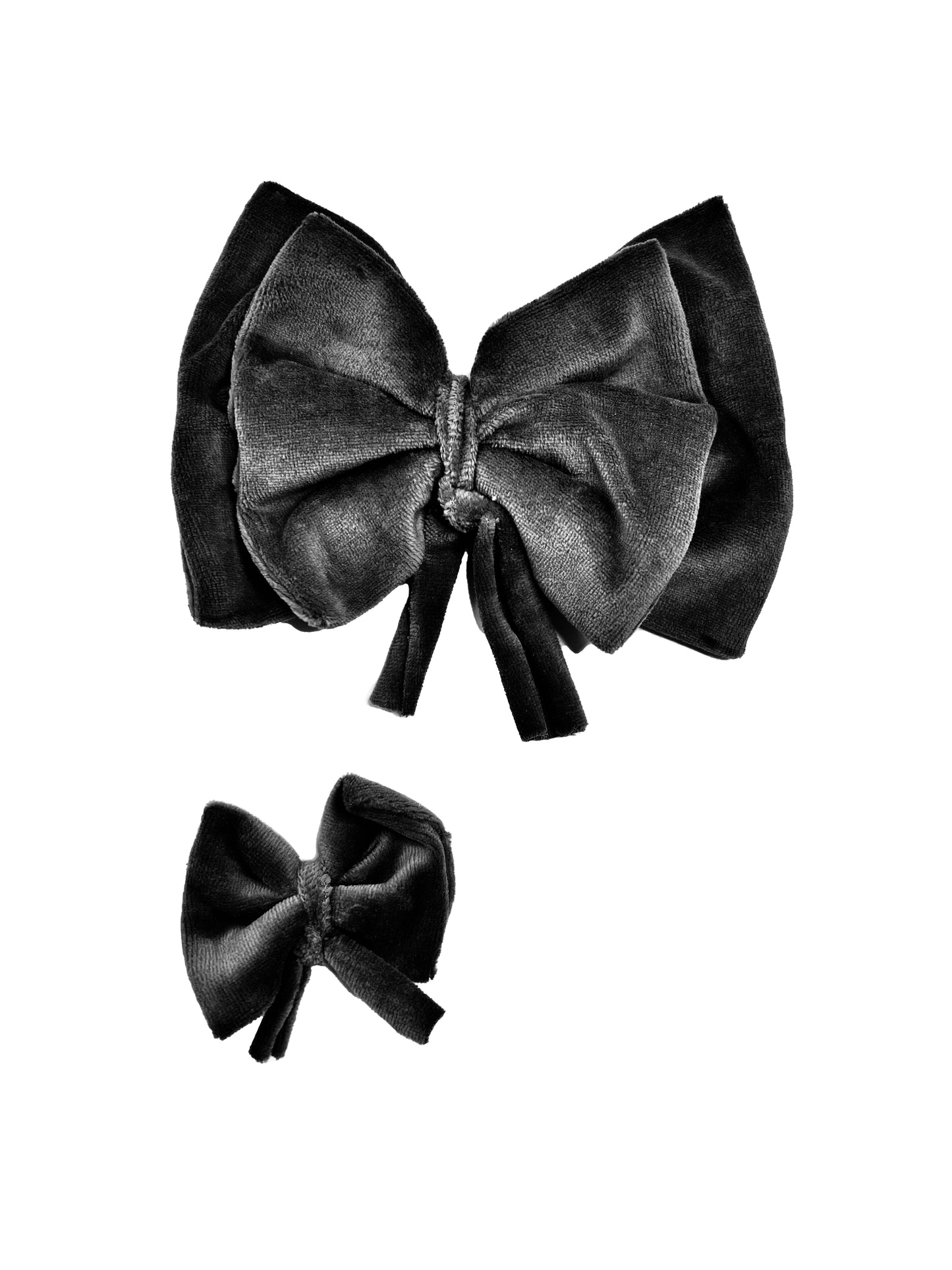 Snap On Bows Black Velvet