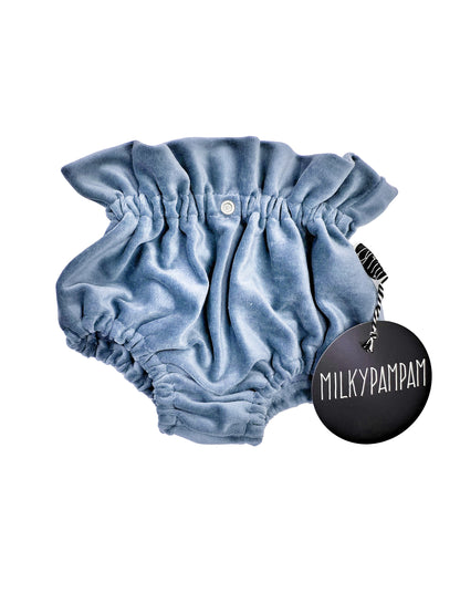 Paperbag Bloomers Blue Velvet