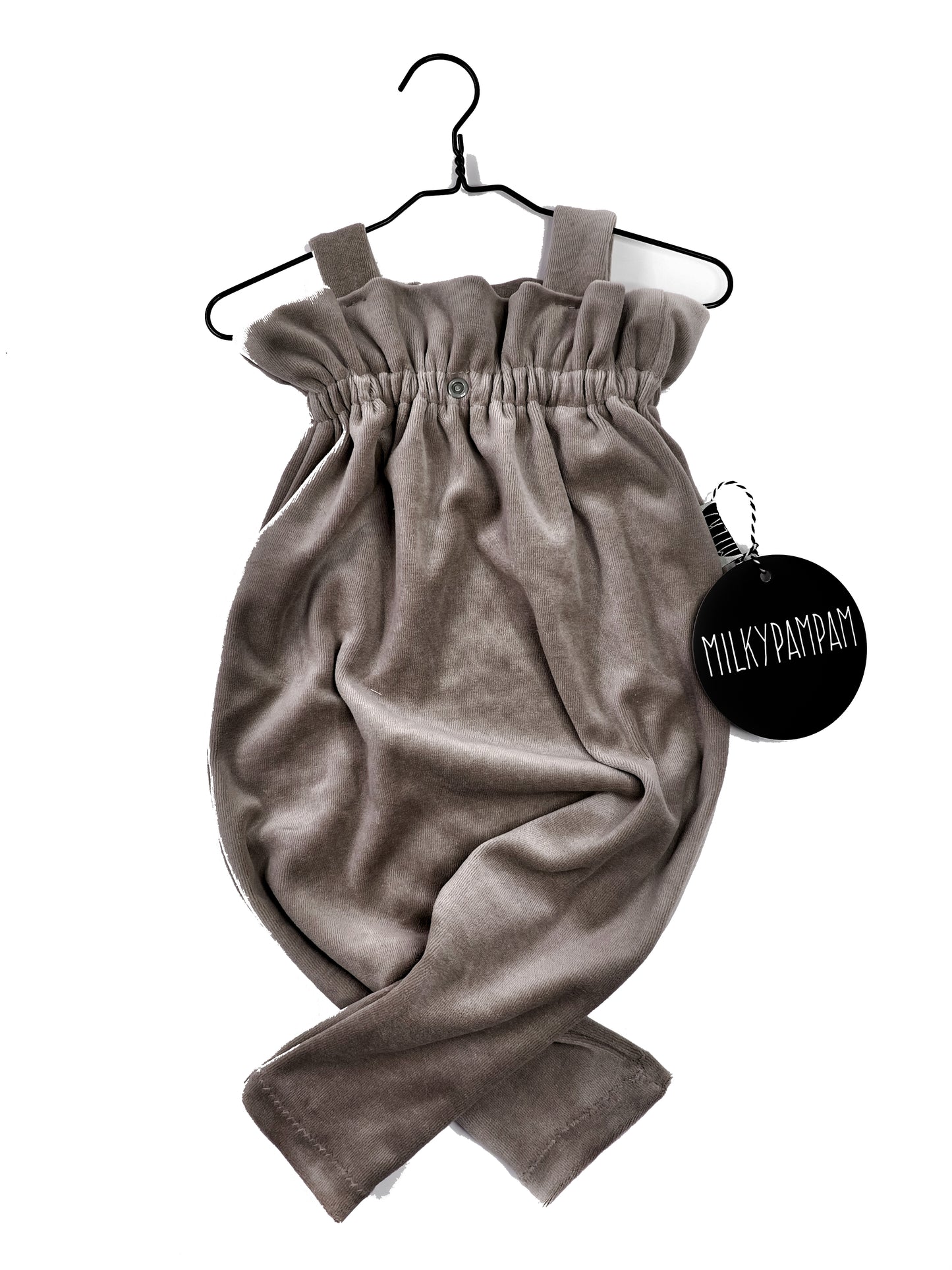 Paperbag Suit Taupe Velvet