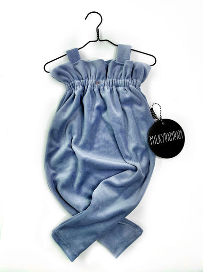 Paperbag Suit Blue Velvet