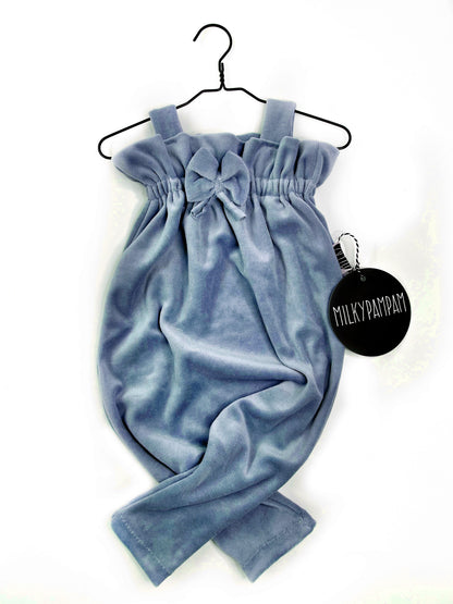 Paperbag Suit Blue Velvet