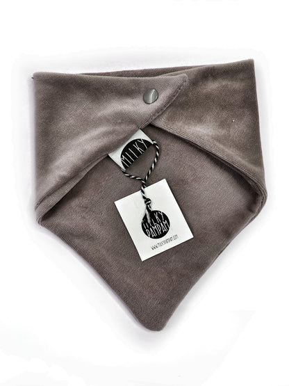 Simple Bib Taupe Velvet