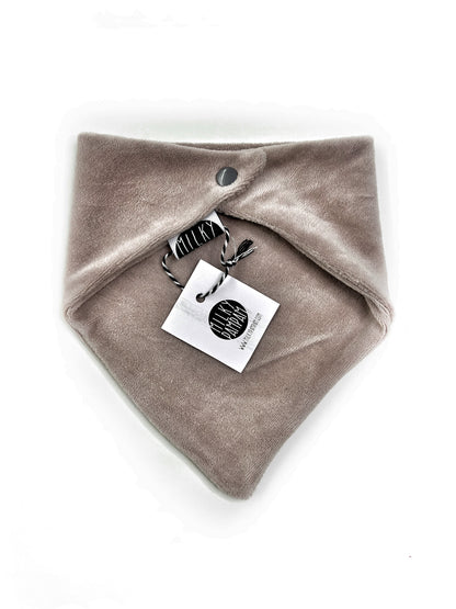 Simple Bib Taupe Velvet