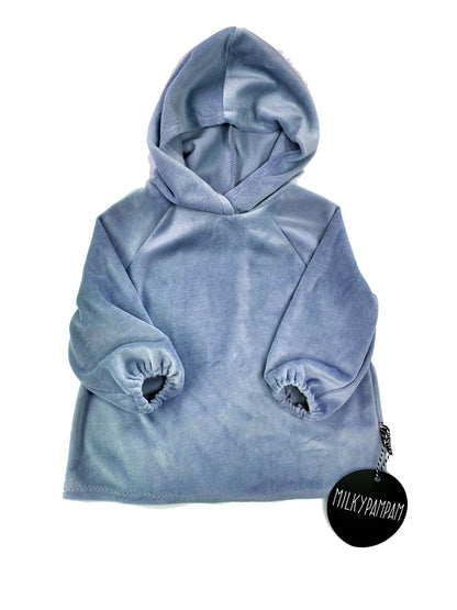 Puffy Hoodie Body & Sweater  Blue Velvet