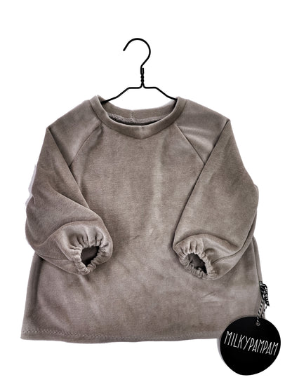 Puffy Body & Sweater Taupe Velvet