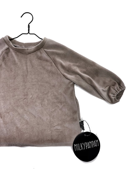 Puffy Body & Sweater Taupe Velvet