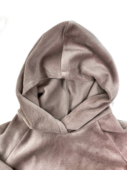 Hoodie Body & Sweater  Taupe Velvet