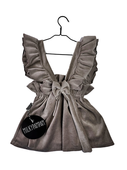 Paperbag Träger Rock + Frills Taupe Velvet