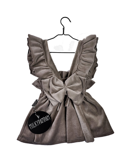 Paperbag Träger Rock + Frills Taupe Velvet