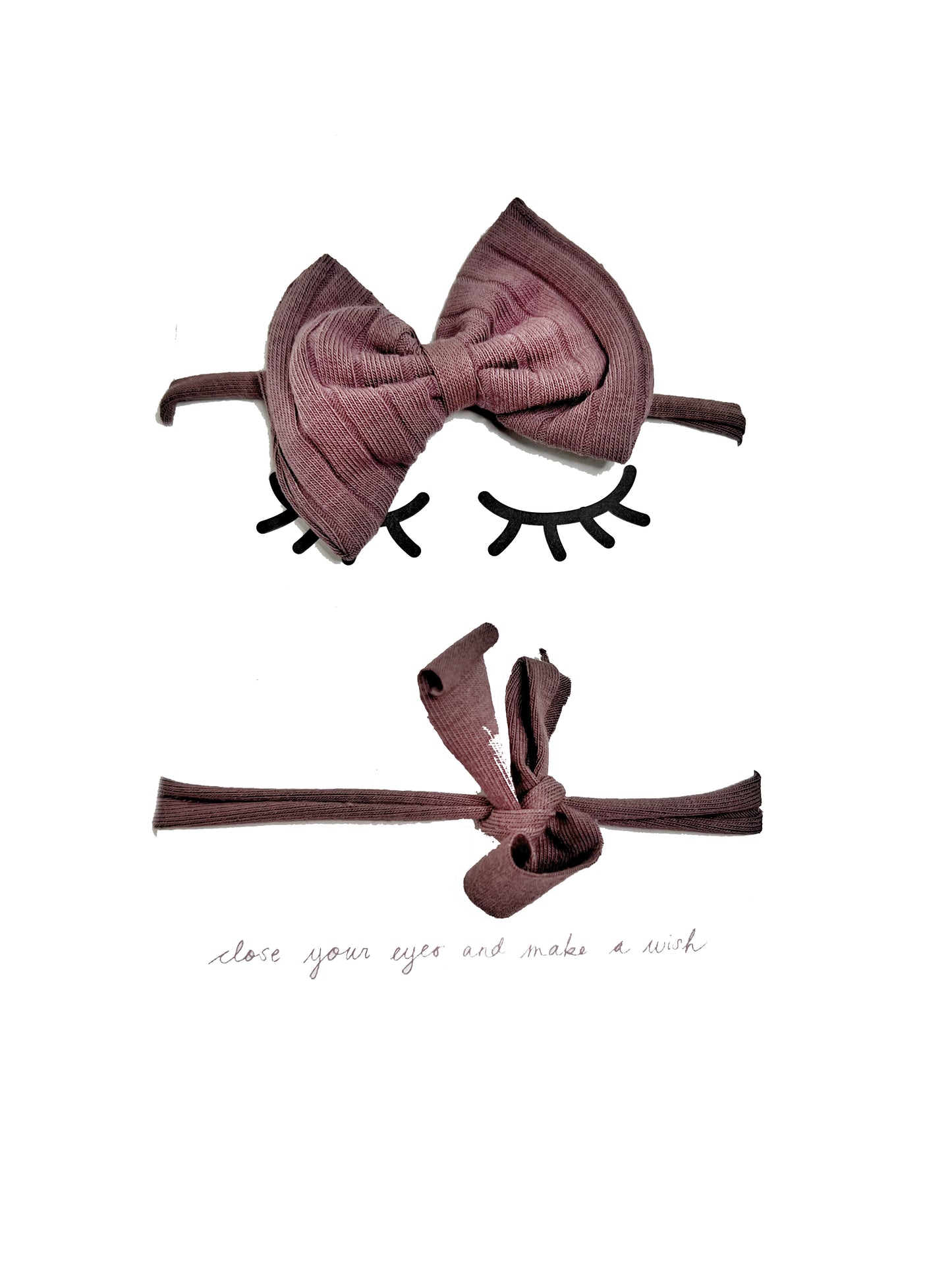 One  Size  Bow Hair Band Mauve