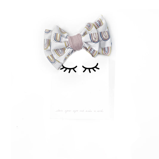 Sofortverkauf  Double Bow Hair Clip Happy Rainbow