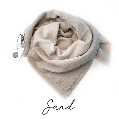 Sofortverkauf Musselin  Midi Tuch Sand