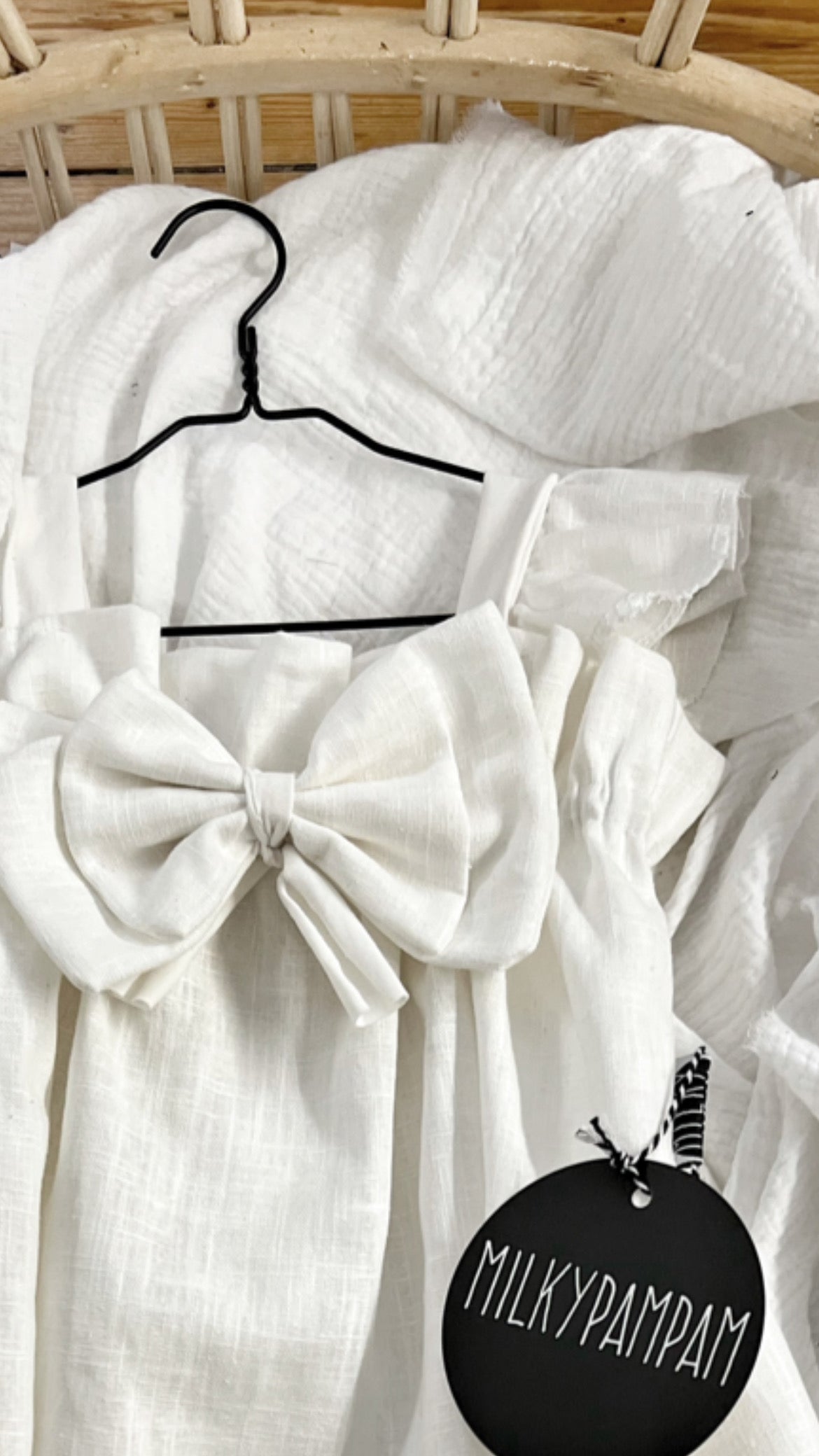 Paperbag Dress Cream Linen